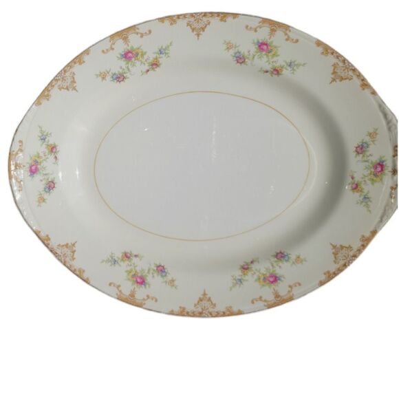 Homer Laughlin Eggshell Nautilus 13” Aristocratic platter. - Picture 1 of 7